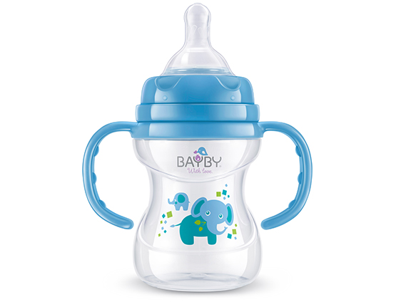 BFB 6104 Wide neck PP feeding bottle<br />with handle 150ml 6m+