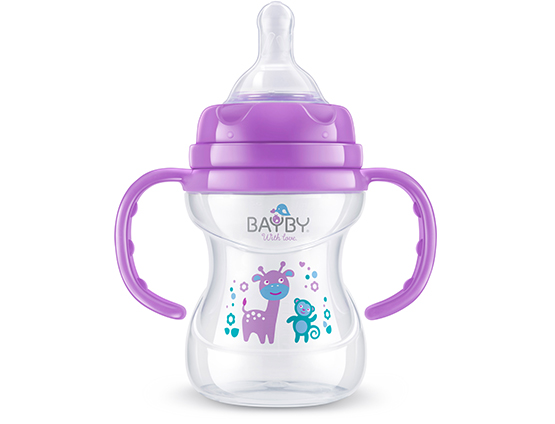 BFB 6105 Wide neck PP feeding bottle<br />with handle 150ml 6m+